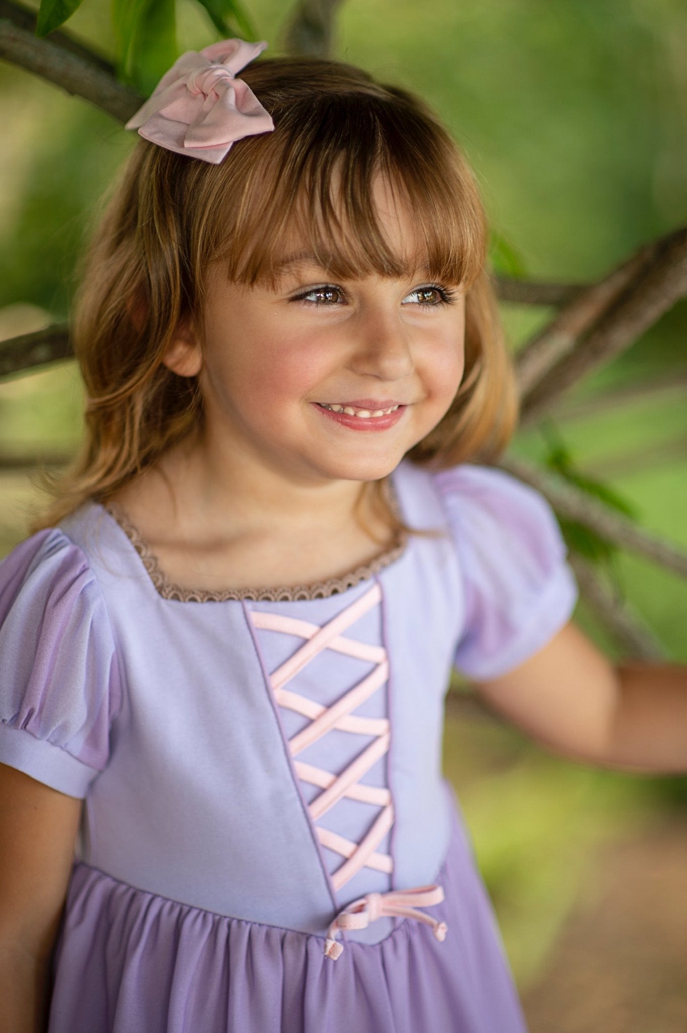 PREORDER Tower Lavender and Pink Vintage Length Dreamer Dress and Shorties - Evie's Closet Clothing