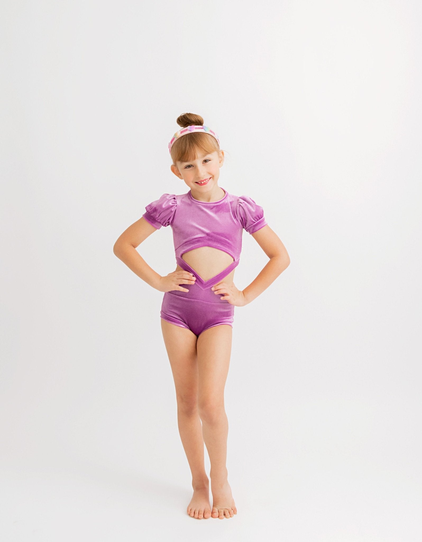 Stay Connected Purple Velvet One Piece Leo - Evie's Closet Clothing