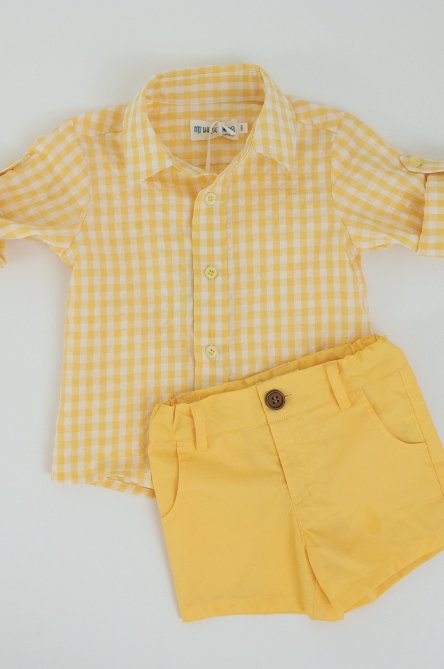 Sweet as Sugar Yellow Boys Shorts - Evie's Closet Clothing