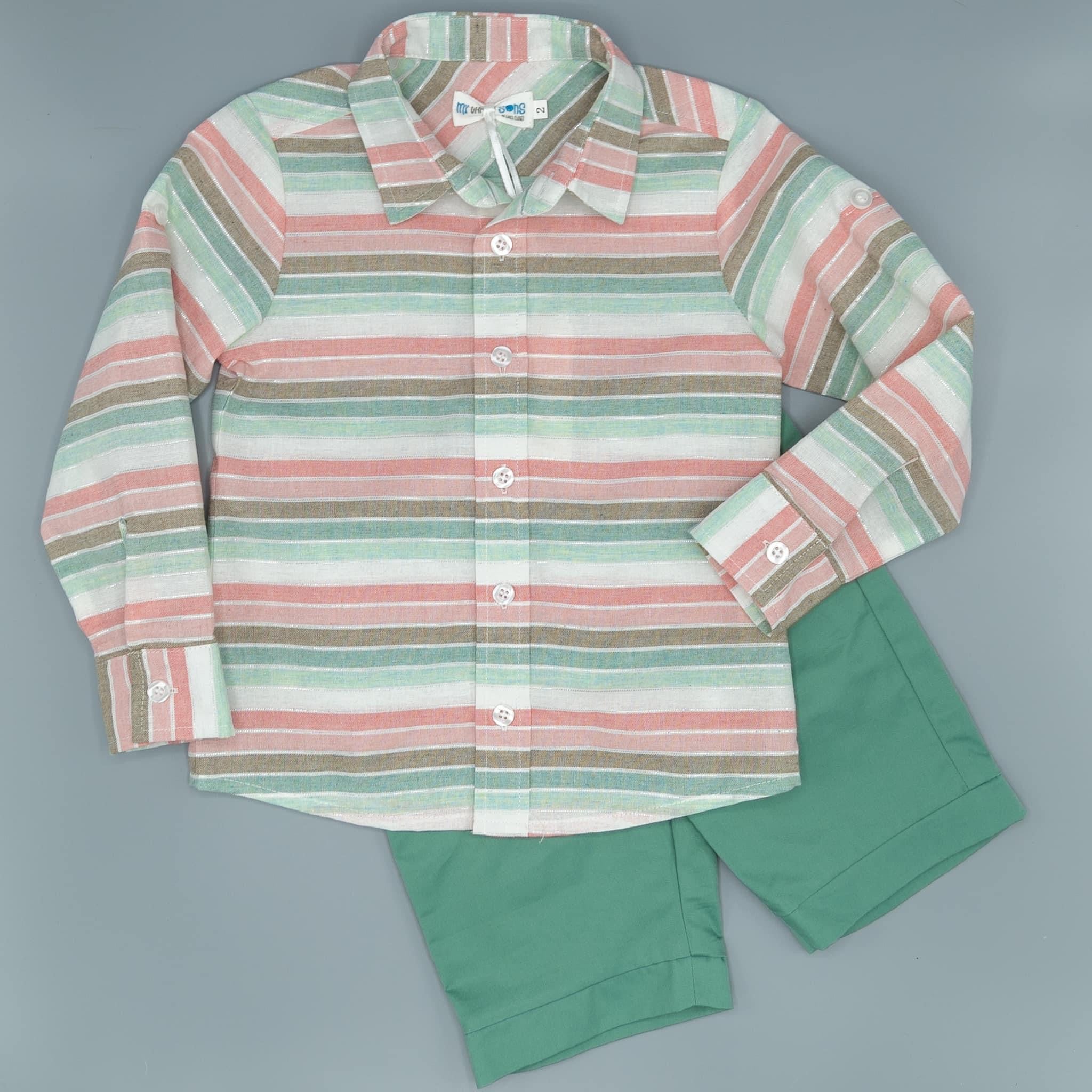 Sweet Watermelon Striped Boy's Shirt - Evie's Closet Clothing
