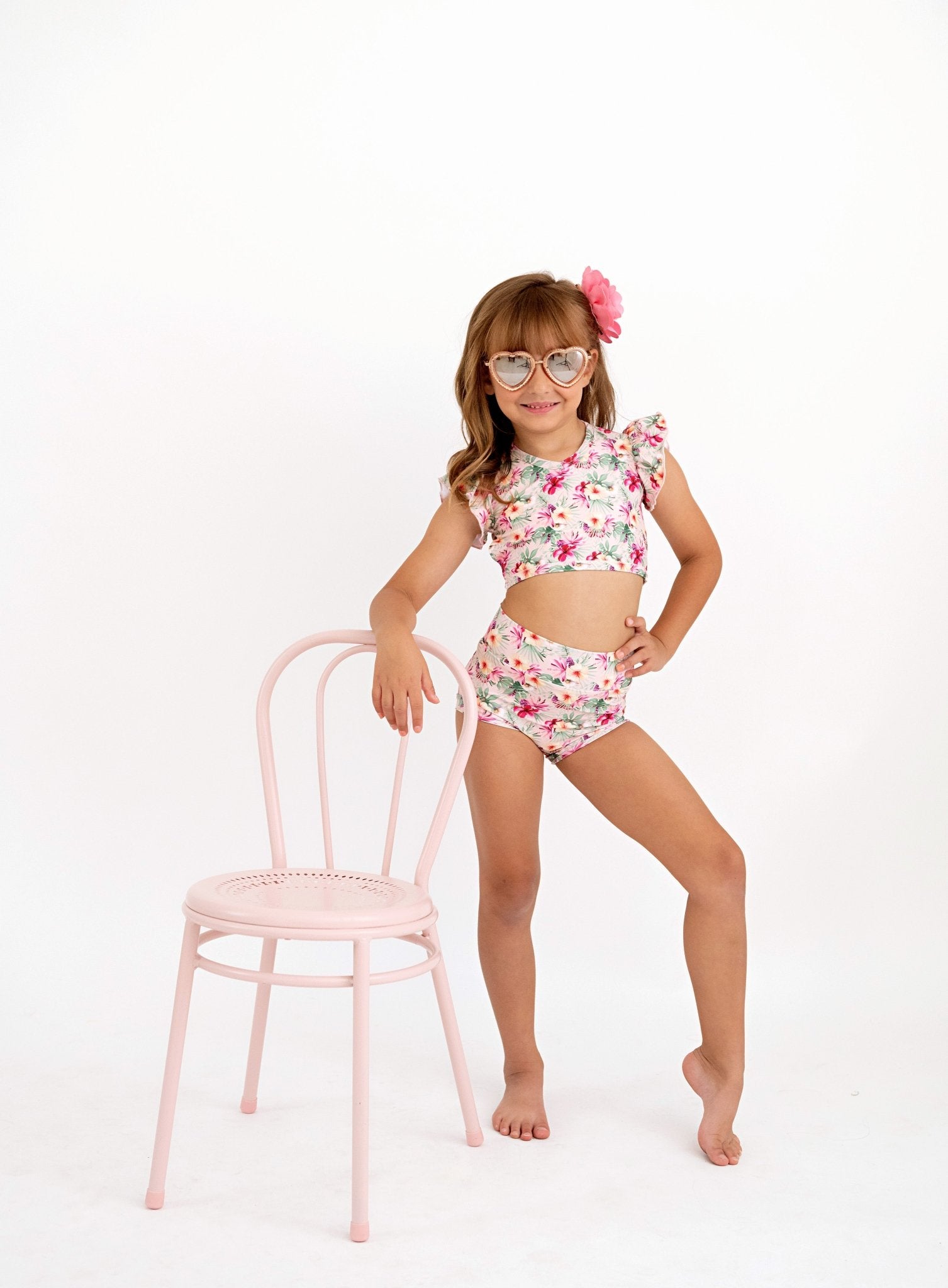 Tropical Dreams Pink Printed Swimsuit - Evie's Closet Clothing