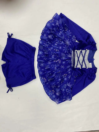 Winter Snowflake Royal Blue and Silver Tunic Set Evie's Closet Clothing