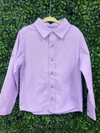 Essential Lavender Button Up Collared Shirt