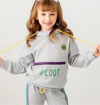 Mardi Gras #Loot Gray Jogger Set