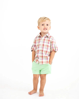 Full Bloom Plaid Boy's Shirt My Three Sons