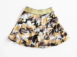 Game Day Ready Camo Metallic Skort Evie's Closet Clothing