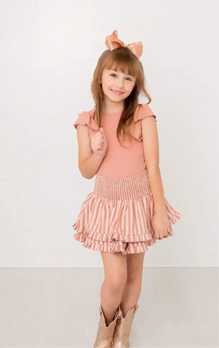 Southern Twirl Blush and Rose Bodysuit/Leotard and Skirt Simplicity Set Evie's Closet Clothing