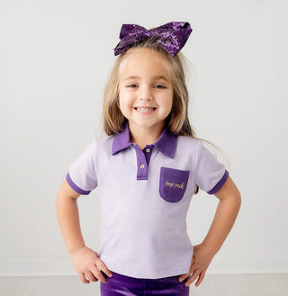 Pep Pack Purple Cropped Polo Evie's Closet Clothing