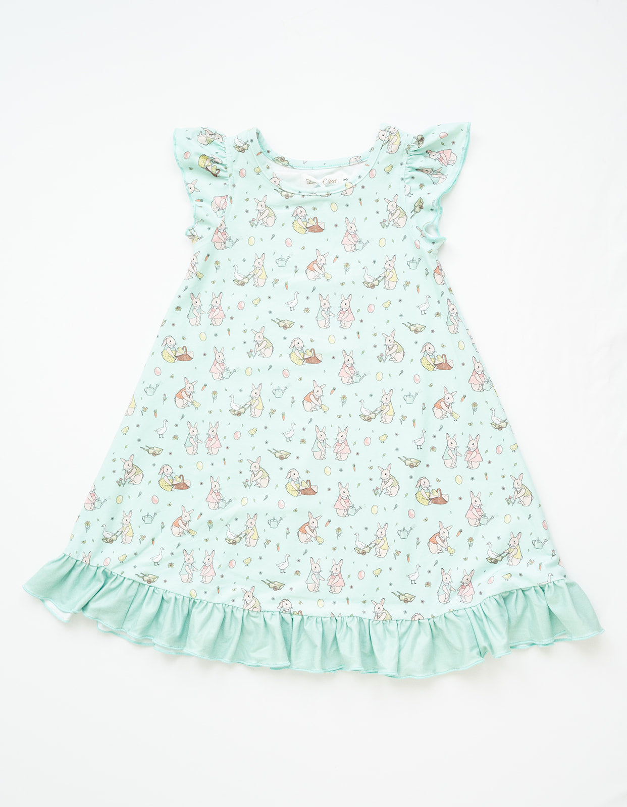 Eggtastic Bunny Buddies Mint Printed Lounge Around Town Gown