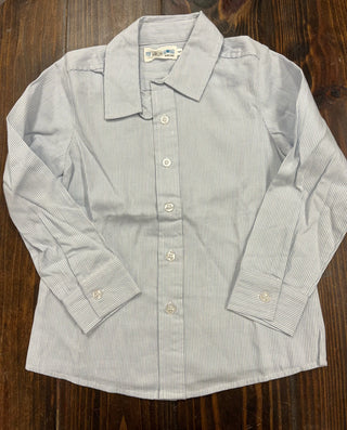 Essential Sage Striped Collared Shirt My Three Sons