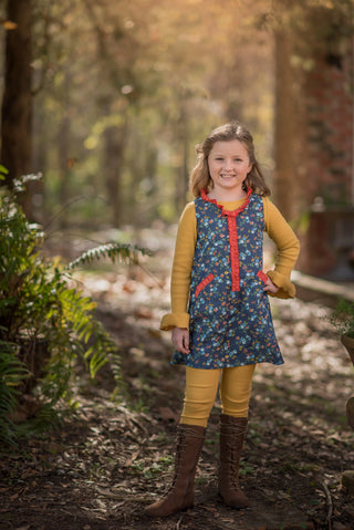 Cute As Can Be Chambray Floral Dress Set Evie's Closet Clothing