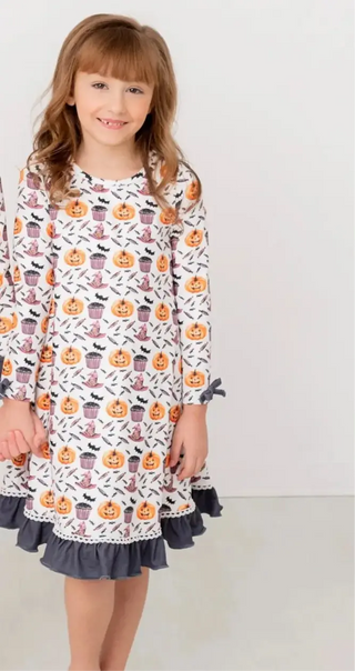 Trick or Treat Printed Gown Evie's Closet Clothing