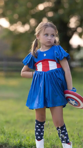 Miss America Red, White, and Blue Dreamer and Shortie Set Evie's Closet Clothing