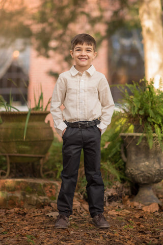 Essential Cream Collared Shirt My Three Sons