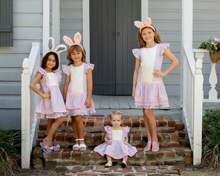 Some Bunny Loves You Lavender, Ivory, and Pink Simplicity Dress Truth Culture