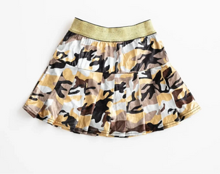 Game Day Ready Camo Metallic Skort Evie's Closet Clothing