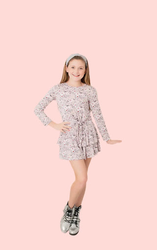 Pretty In Pink Floral Bamboo Skort Set Evie's Closet Clothing