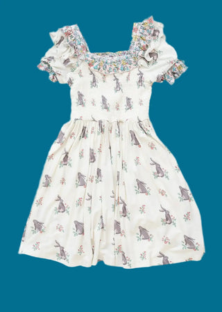 Hopping into Spring Bunny Printed Bamboo Dress Evie's Closet Clothing