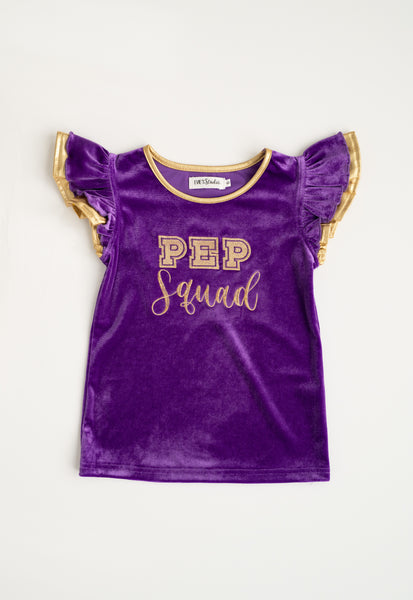 Purple Velvet Pep Squad Shirt