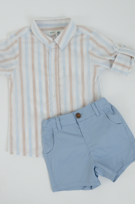 Boys Sky Blue Shorts - Evie's Closet Clothing