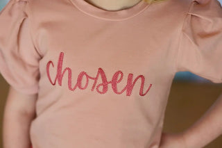 Affirmation: Chosen, Blush and Rose Puff Sleeve Top and Fly Away Shorts - Evie's Closet Clothing