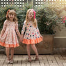 Autumn Pumpkins Ivory and Peach Reversible Dress - Evie's Closet Clothing