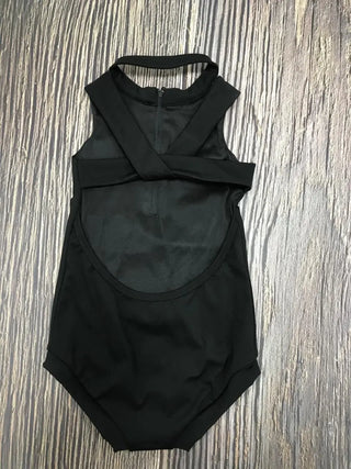 Ballet Barre Sporty Onyx Zipper One Piece Leo - Evie's Closet Clothing