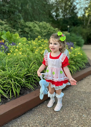 Berry Bitty Red and White Knit Dreamer Tunic Top with Shortie - Evie's Closet Clothing