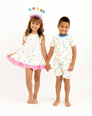 Birthday Beau Printed Two Piece Lounge Set - Evie's Closet Clothing