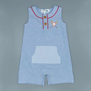 Boy's Ballpark Days Romper - Evie's Closet Clothing