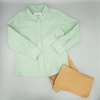 Boys Green Grateful Shirt - Evie's Closet Clothing