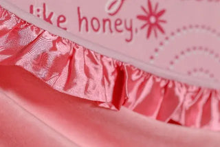 Bundled in Blessings Blush and Rose Satin Trim Printed Keepsake Blanket - Evie's Closet Clothing