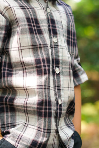 Dashing Royal Purple Plaid Boys Shirt - Evie's Closet Clothing