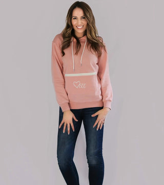 ECC Merch Coral Pocket Accent Logo Hoodie - Evie's Closet Clothing