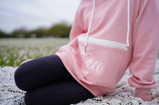 ECC Merch Coral Pocket Accent Logo Hoodie - Evie's Closet Clothing