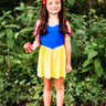 Fairest Blue and Yellow Princess Lounge Tunic Top and Shortie Set - Evie's Closet Clothing