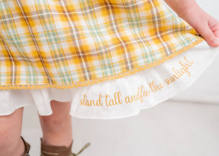 Find The Sunlight Mustard and Sage Plaid Dress - Evie's Closet Clothing