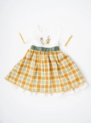 Find The Sunlight Mustard and Sage Plaid Dress - Evie's Closet Clothing