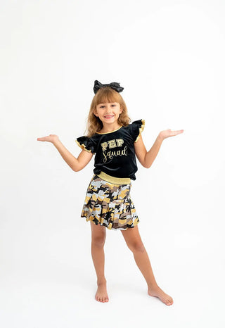 Game Day Ready Camo Metallic Skort - Evie's Closet Clothing