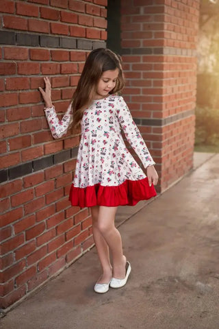 Greatest Gifts Ivory and Red Printed Reversible Dress - Evie's Closet Clothing