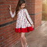 Greatest Gifts Ivory and Red Printed Reversible Dress - Evie's Closet Clothing