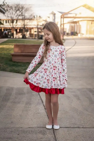 Greatest Gifts Ivory and Red Printed Reversible Dress - Evie's Closet Clothing