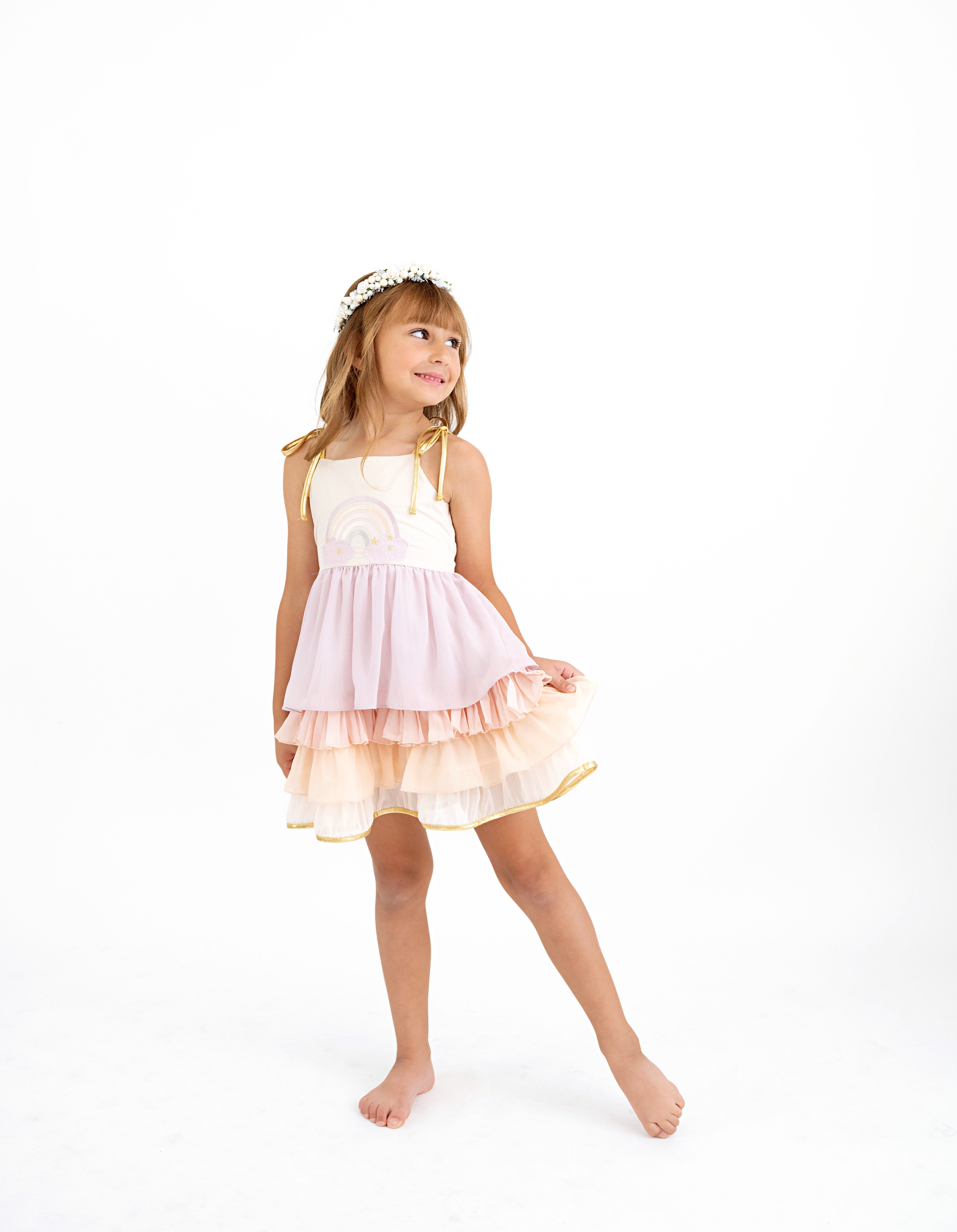 Lavender Rainbow Dress - Evie's Closet Clothing