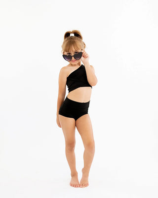 Laser Focused Onyx on Onyx Two Piece Dance Set - Evie's Closet Clothing