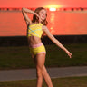 Laser Focused Yellow, Cotton Candy, and Sky Blue One Shoulder Top with Briefs Set - Evie's Closet Clothing