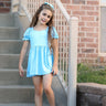 Lost Slipper Baby Blue Softest Tunic Top and Shortie Princess Lounge - Evie's Closet Clothing