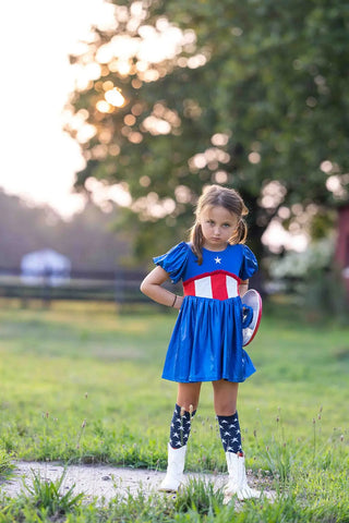 Miss America Red, White, and Blue Dreamer and Shortie Set - Evie's Closet Clothing