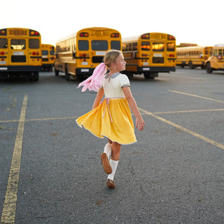 Preorder: Pencil Perfect Mustard Pink And Grey Polka Dot Bamboo Dress - Evie's Closet Clothing