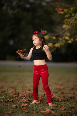 Red Velvet Leggings - Evie's Closet Clothing