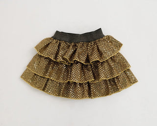 Sassy Sequins Sparkly Black & Gold Skort - Evie's Closet Clothing